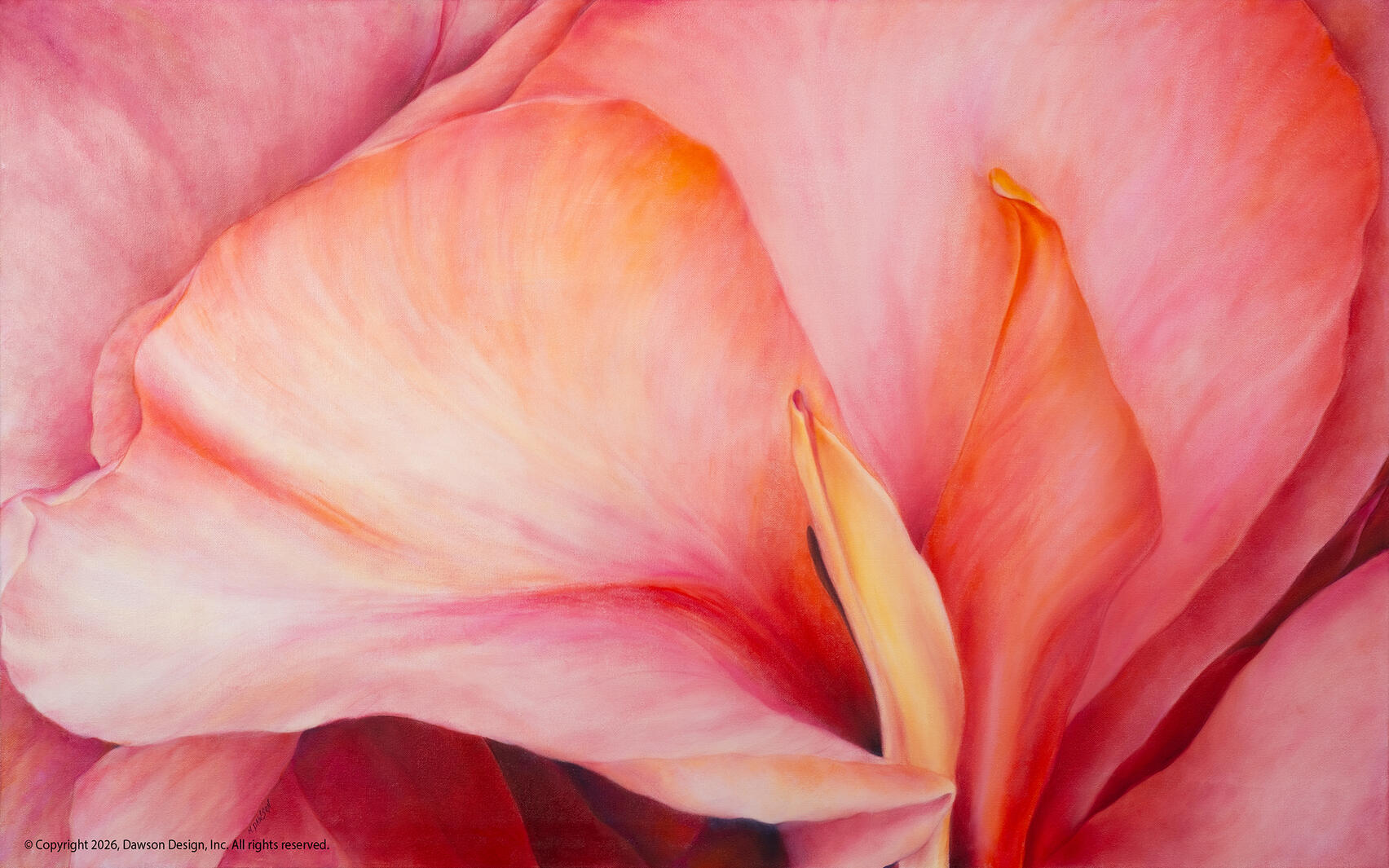 Canna Lily (Ode to Beauty), oil on canvas, 30” x 40”, 2026, $8400